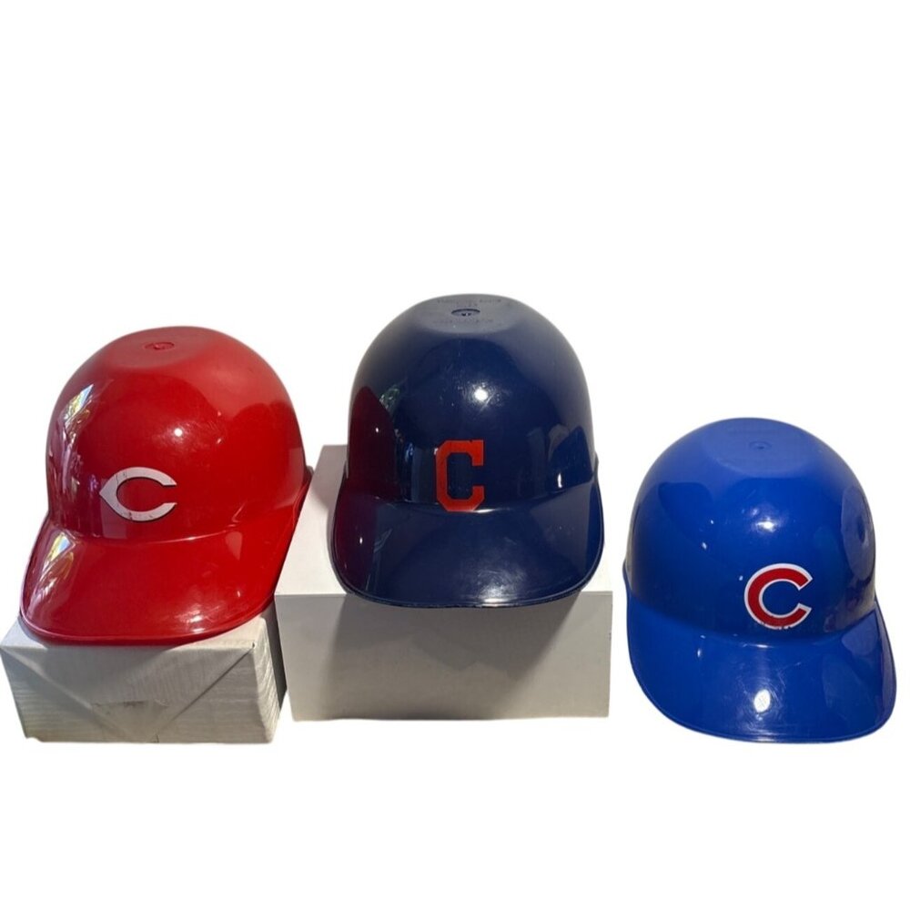 Baseball Helmet Set Plastic Souvenir Cleveland Indians Cubs Cincinati Reds